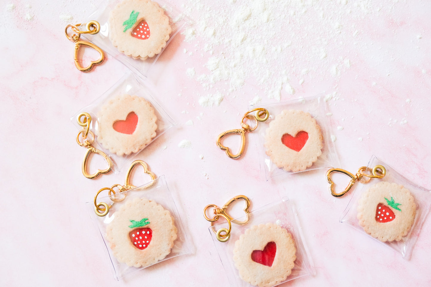 Strawberry Jam Sandwich Bag Charm