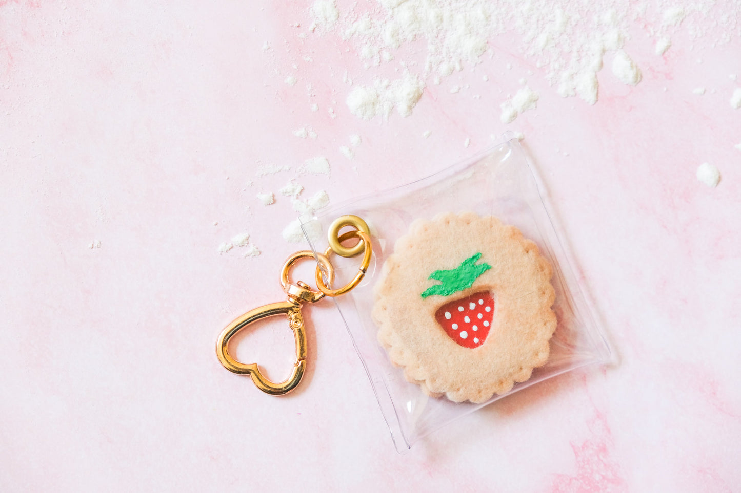 Strawberry Jam Sandwich Bag Charm