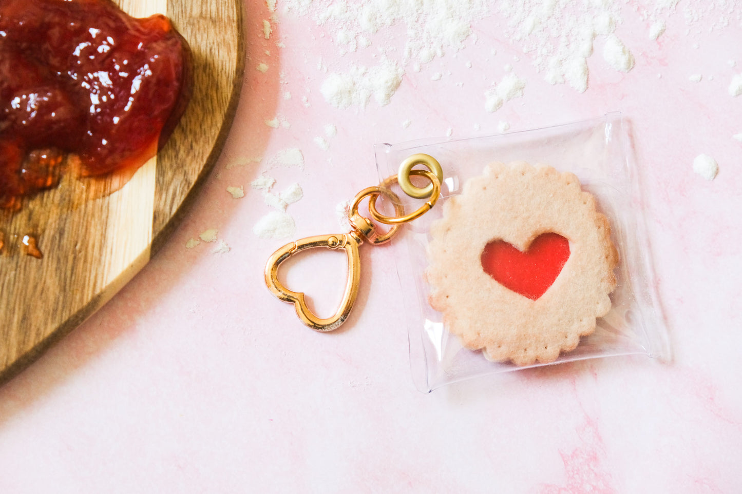 Heart Jam Sandwich Bag Charm