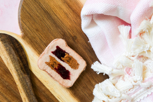 PB&J Cats Toast Felt Pin
