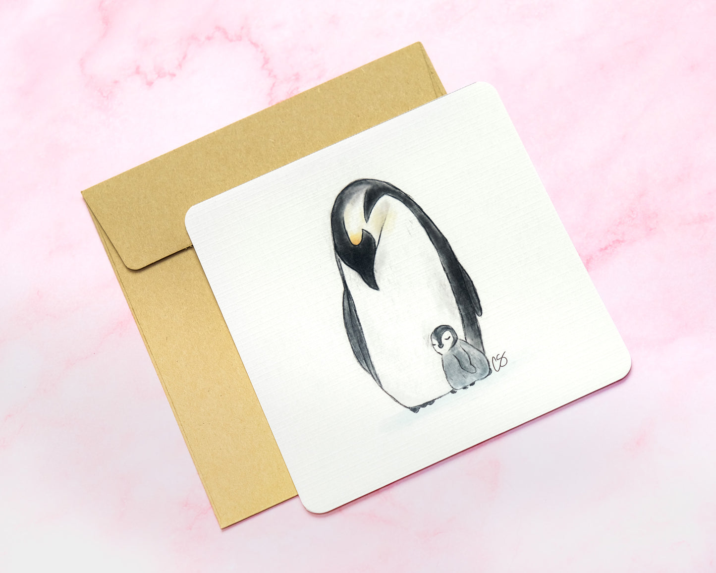 Papa Penguin Card