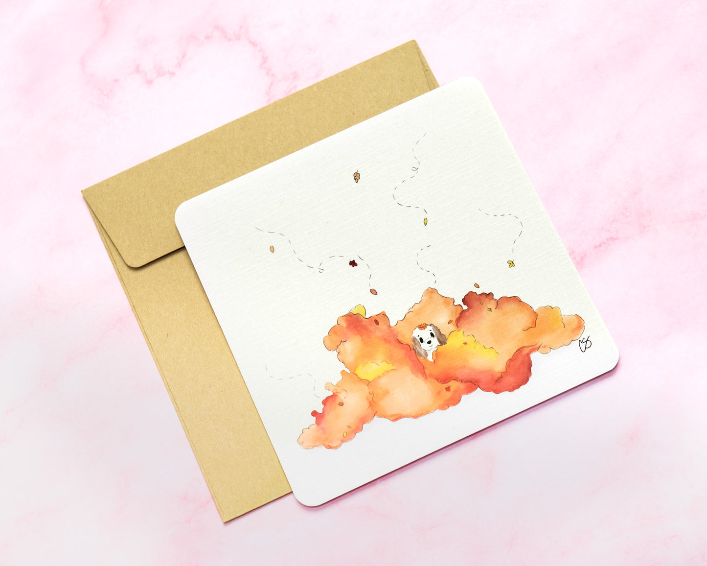 Layin' in The Leaves Card